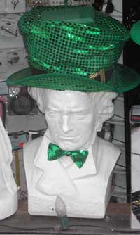 What's not to love about Ludwig in an emerald sequin hat eh